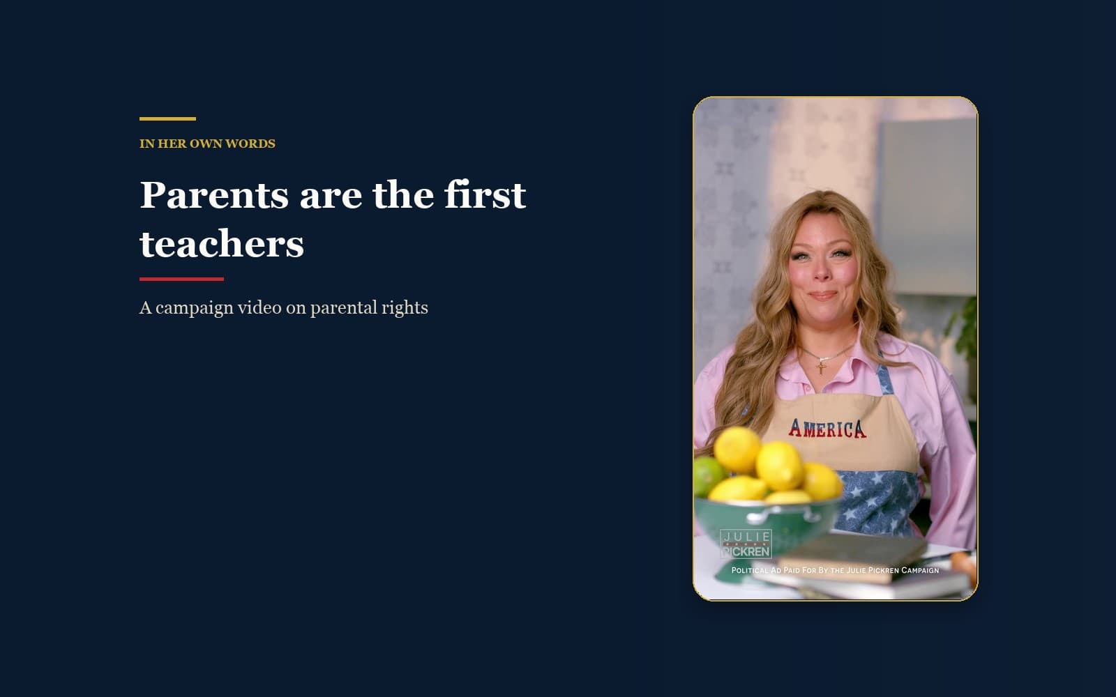 Campaign graphic: Parents are the first teachers